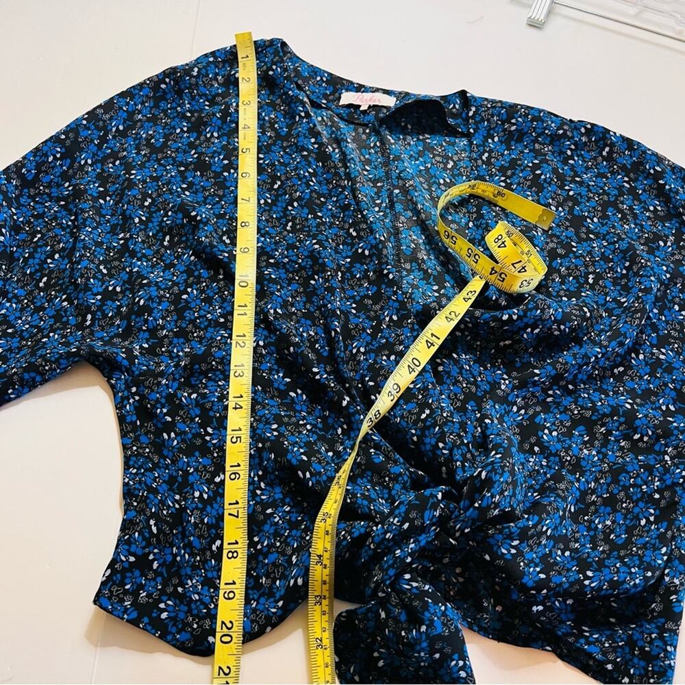 Parker Floral Crop Top Size XL Blue Multi - Picture 8 of 8